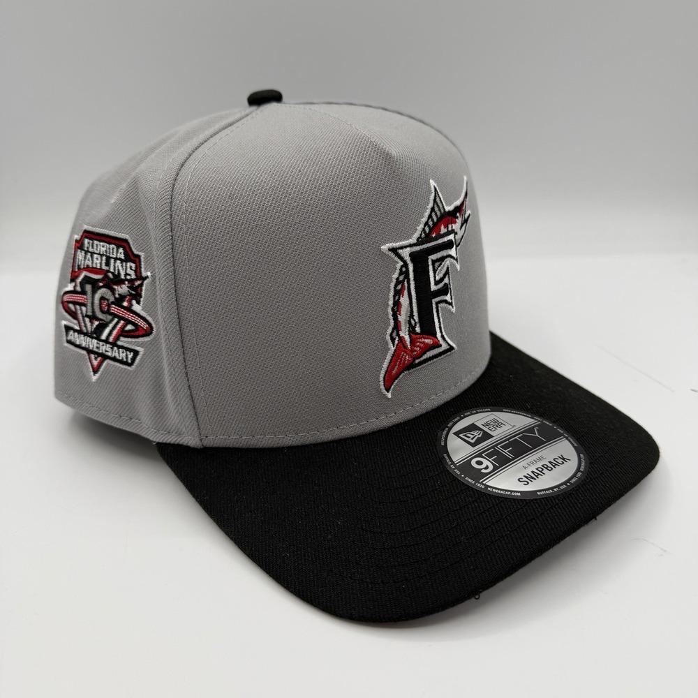 New Era 9FIFTY Florida Marlins Hat Cap A-Frame Snapback 10th Anniversary MLB‎
